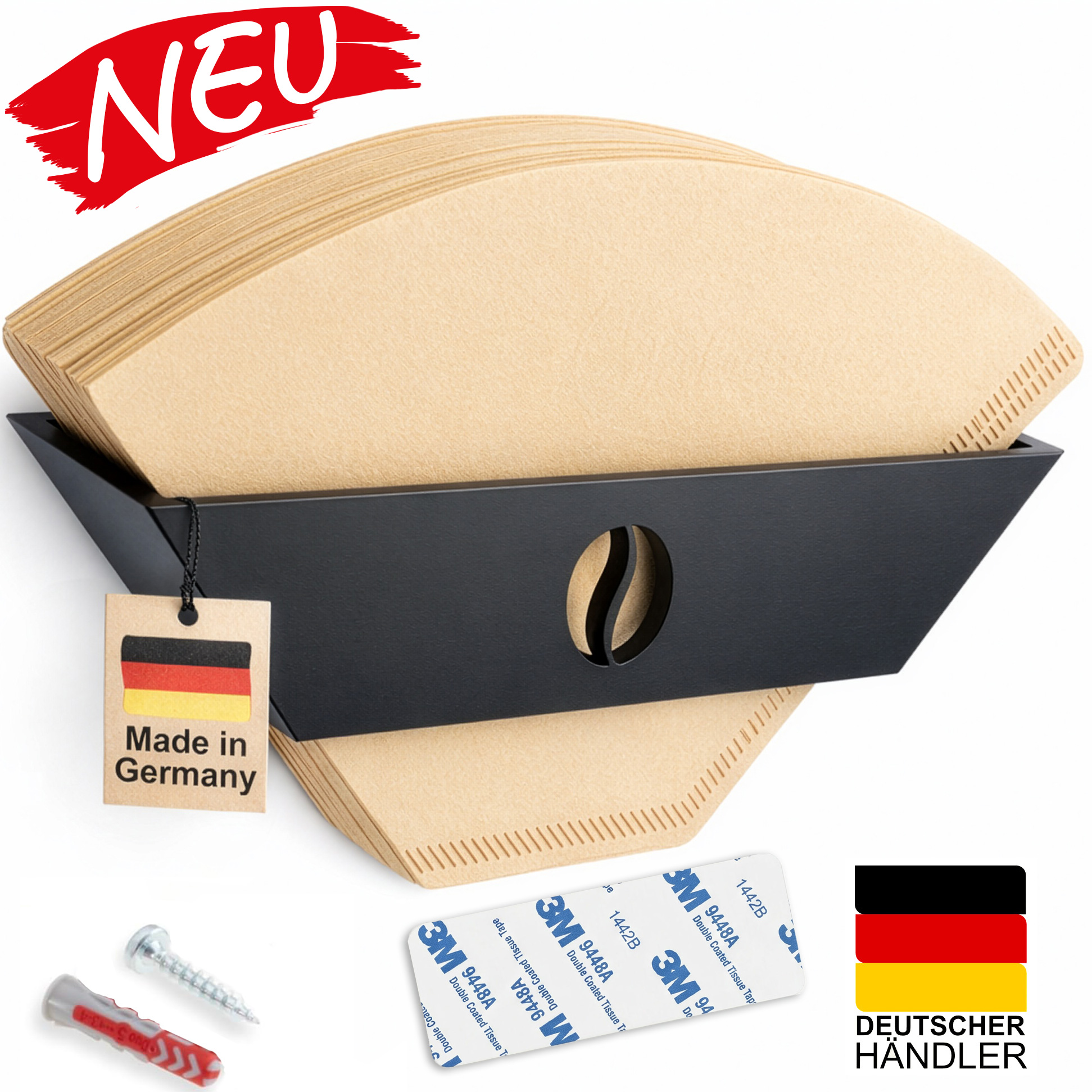 Babotech Wandhalterung für Kaffeefilter schwarz