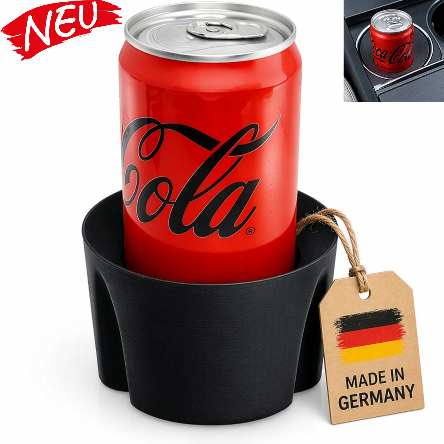 Getränkedosen Adapter für Tesla Model 3 & Model Y schwarz petg