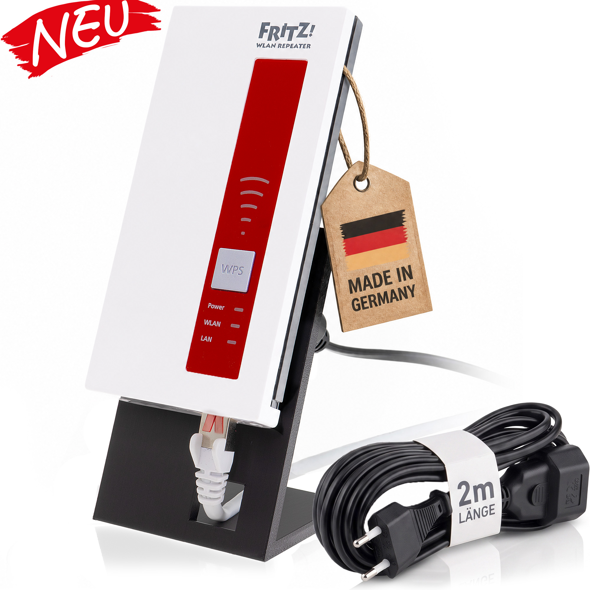 Babotech Ständer für Fritz Repeater 600/1200/1700/2400 uvm schwarz