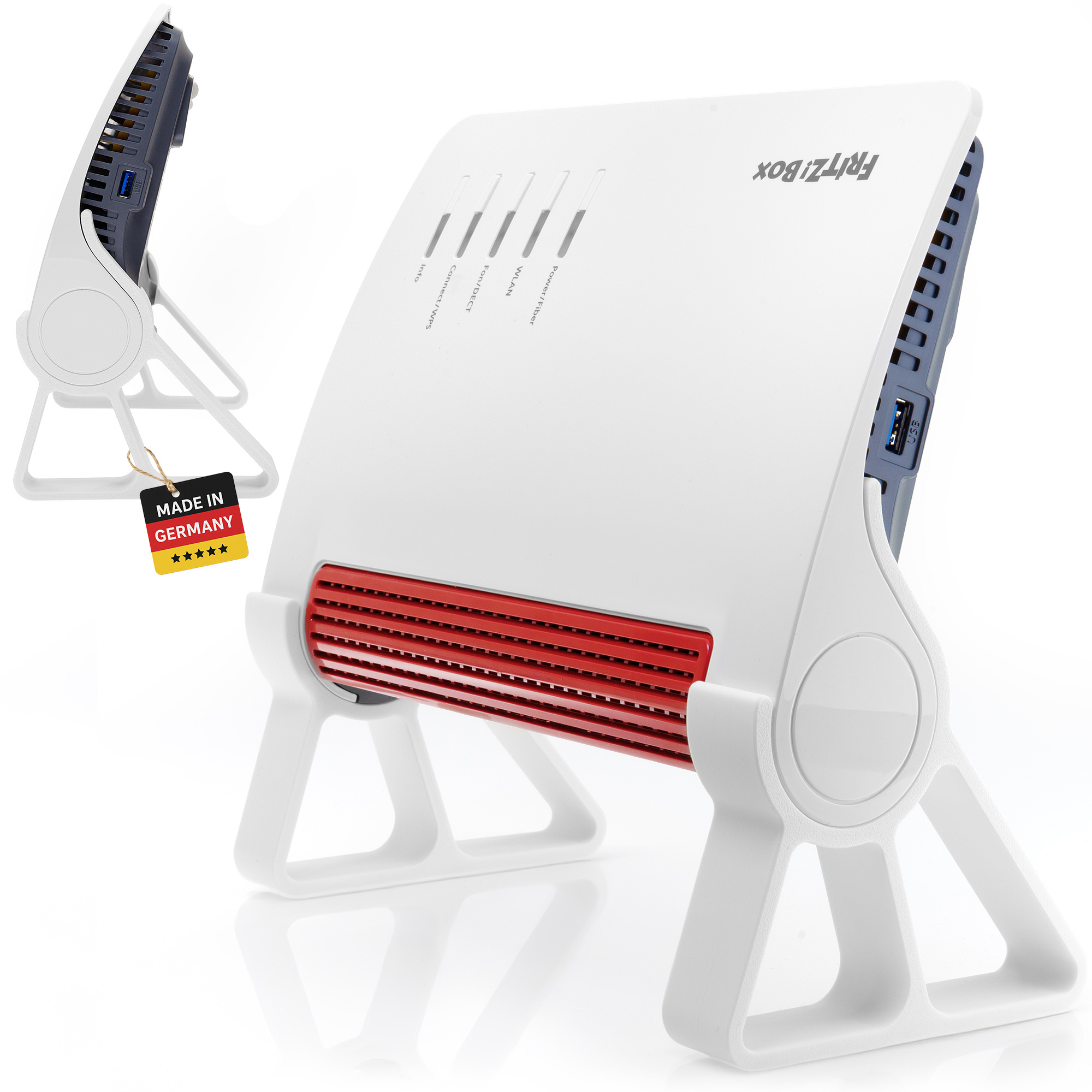 Babotech Ständer für FritzBox 7590 6890 weiss